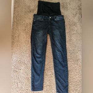 BLANQI® Denim Maternity Belly Support Skinny Jeans - Smoke Wash / 4